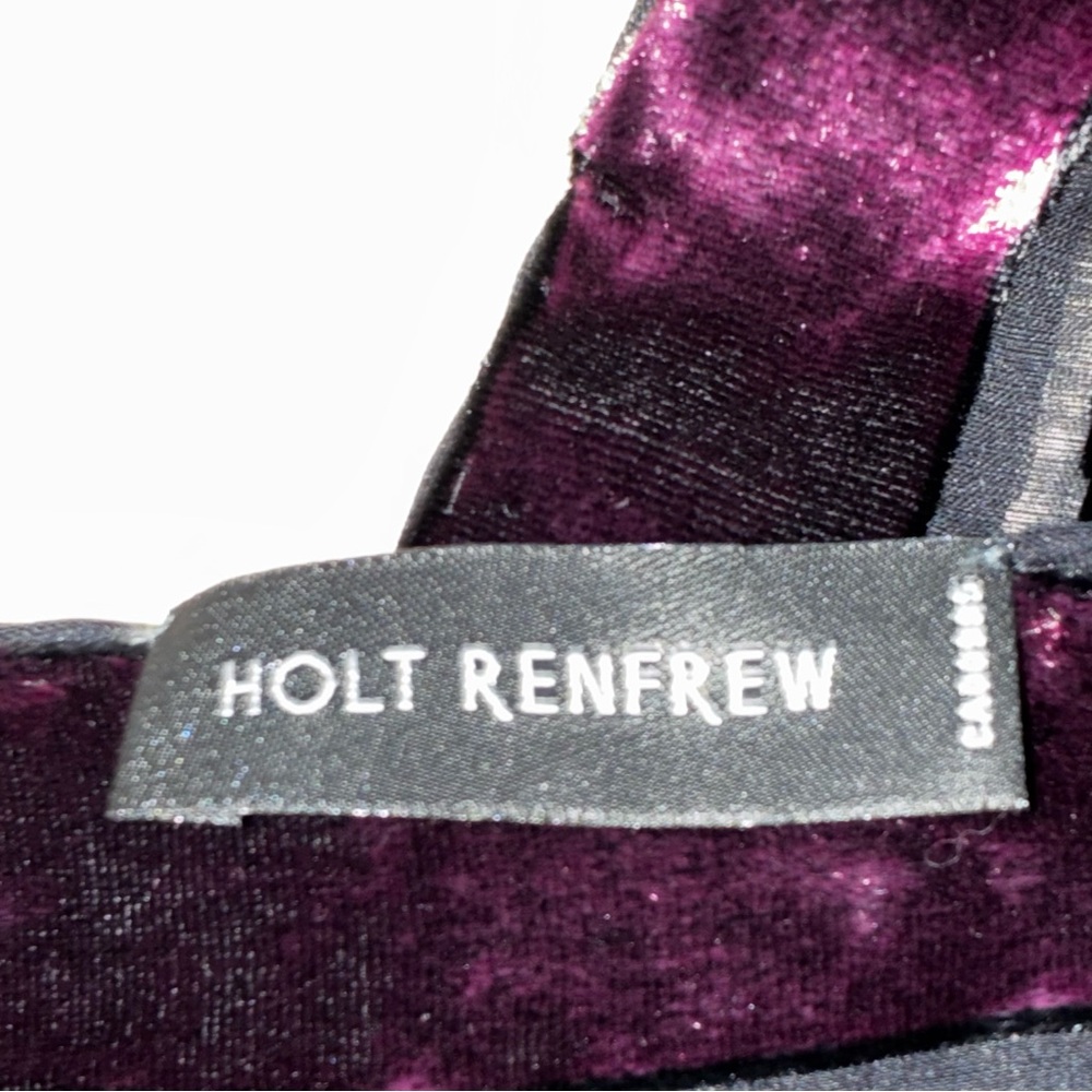 Holt Renfrew Burnt Velvet & Sheer Multicolored Long Rectangle Scarf - Picture 6 of 11